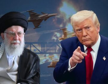 امریکی صدر ڈونلڈ ٹرمپ عالمی اقتصادی فورم کے دوران خطاب کرتے ہوئے، پس منظر میں امریکی پرچم نمایاں ہے۔