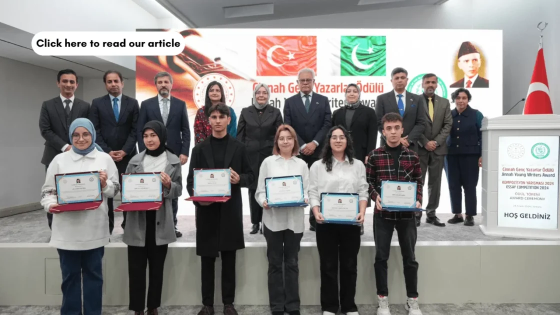 ترکیہ میں پاکستانی پرچم بلند! جناح ینگ رائٹرز ایوارڈز کی رنگا رنگ تقریب، ترک طالبات نے مضمون نویسی میں میدان مار لیا