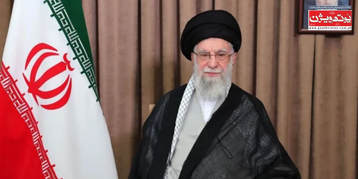 ایرانی سپریم لیڈر آیت اللہ خامنہ ای کی علامتی تصویر۔