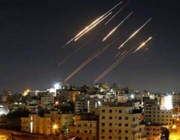 ایران کا امریکا و اسرائیل کے اہداف پر 40 سے زائد میزائل جاتے ہوئے