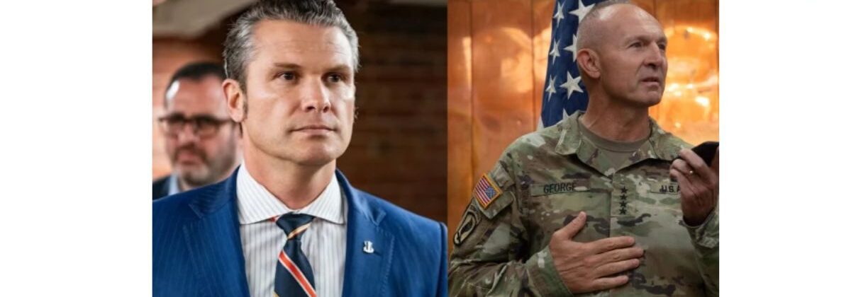 امریکی آرمی چیف جنرل رینڈی جارج کی برطرفی کے بعد پینٹاگون میں فوجی قیادت کی بڑی تبدیلی کی نمائندہ تصویر۔