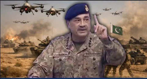فیلڈ مارشل سید عاصم منیر مظفرآباد میں یادگارِ شہدائے جموں و کشمیر پر فاتحہ خوانی اور پھول چڑھاتے ہوئے۔